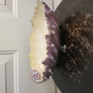 Beautiful Vintage American Belleek Rare Pearlized Porcelain Leaf Bowl 9"